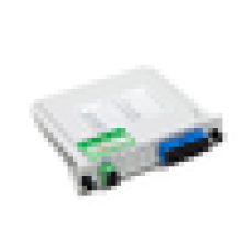 Epon gpon acoplador óptico FTTh 1 * 4 fibra óptica Splitter PLC, 1x8 LGX Box Cassette Card Inserção PLC splitter